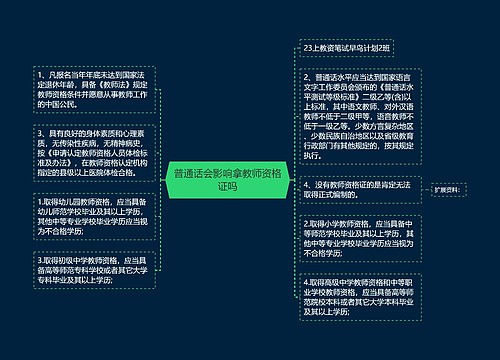 普通话会影响拿教师资格证吗