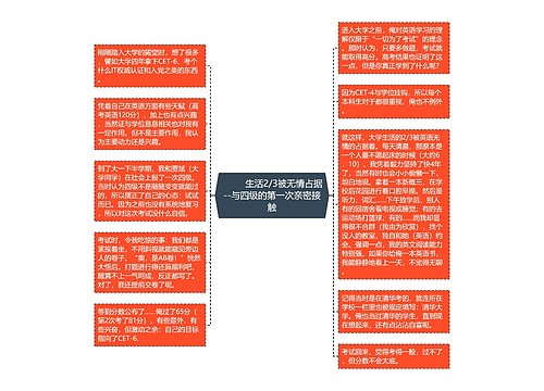         	生活2/3被无情占据--与四级的第一次亲密接触