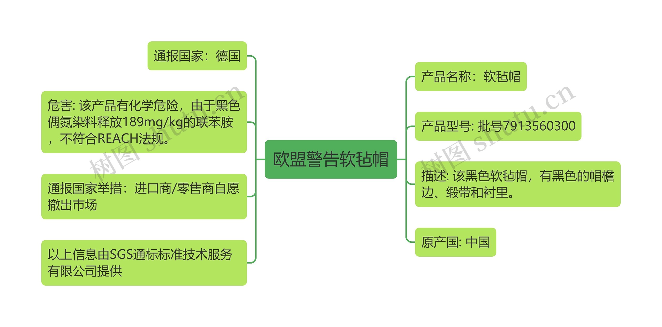 欧盟警告软毡帽思维导图