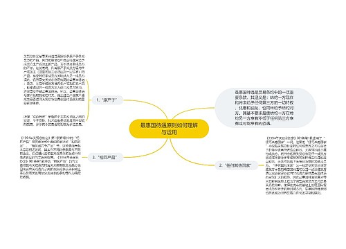 最惠国待遇原则如何理解与运用