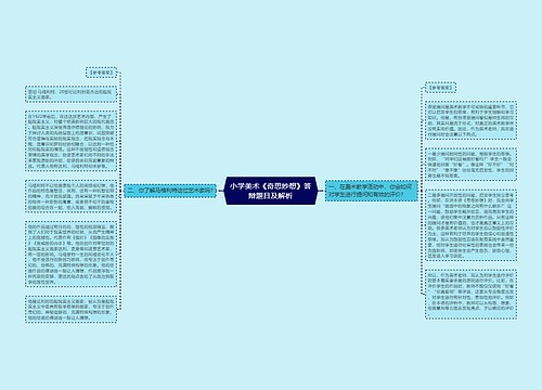 小学美术《奇思妙想》答辩题目及解析