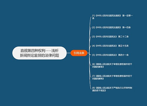 直视第四种权利----浅析新闻舆论监督的法律问题