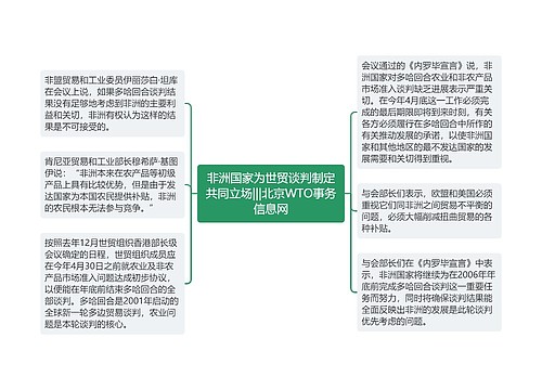 非洲国家为世贸谈判制定共同立场|||北京WTO事务信息网