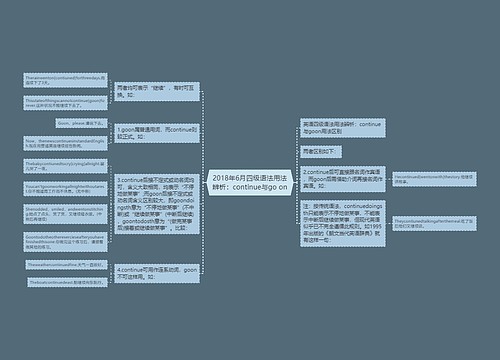 2018年6月四级语法用法辨析：continue与go on