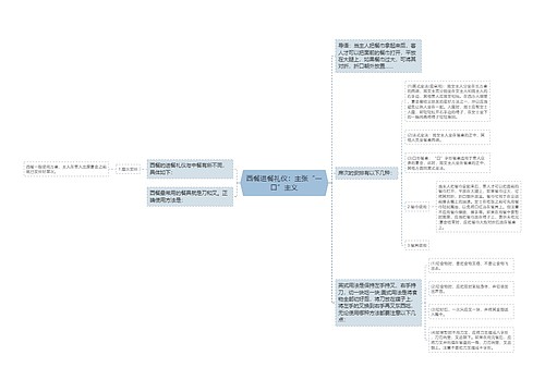 西餐进餐礼仪：主张“一口”主义