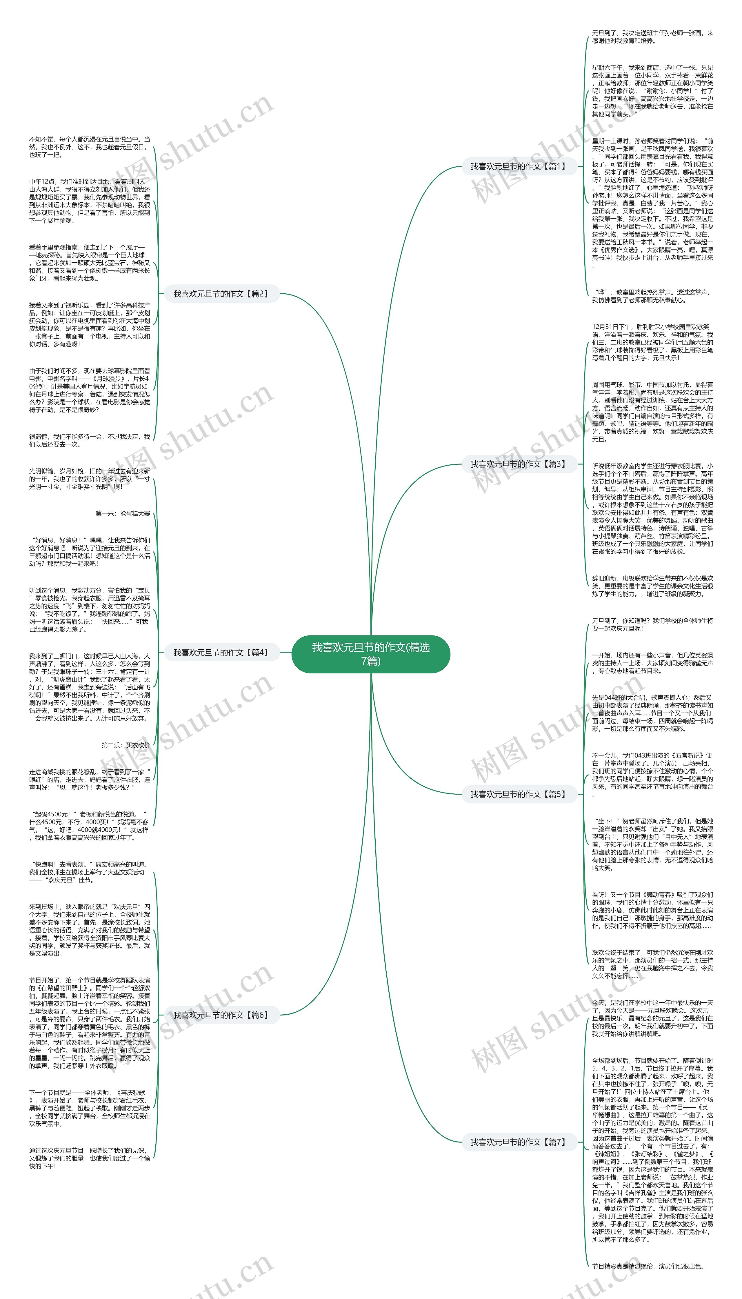 我喜欢元旦节的作文(精选7篇)思维导图