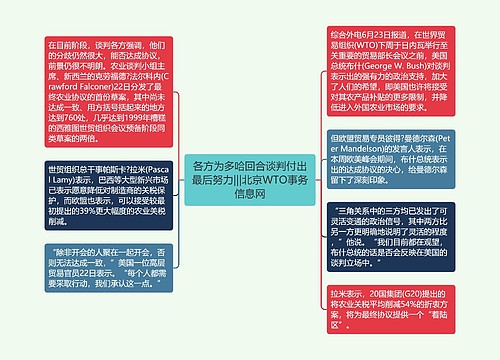 各方为多哈回合谈判付出最后努力|||北京WTO事务信息网