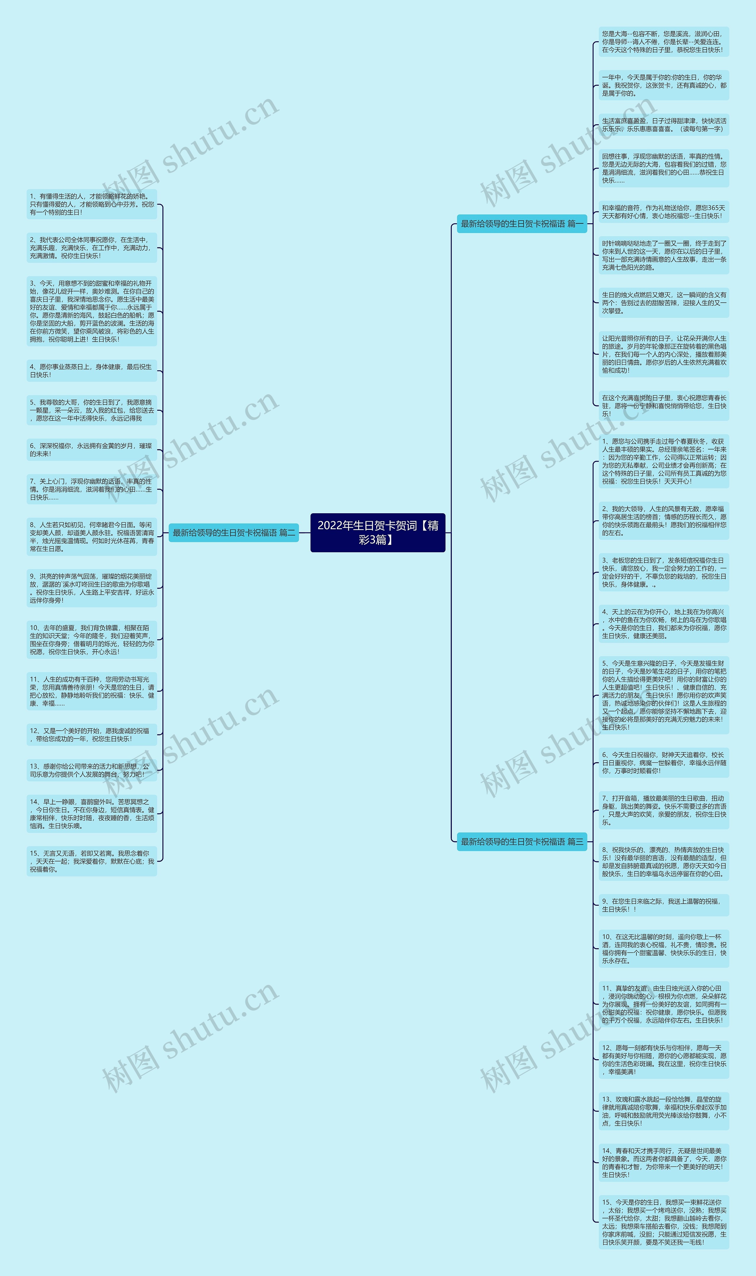 2022年生日贺卡贺词【精彩3篇】思维导图