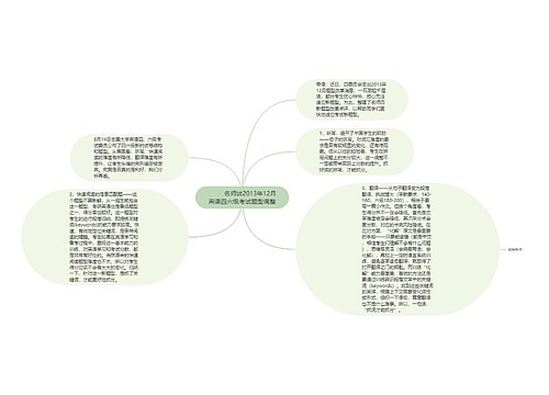         	名师谈2013年12月英语四六级考试题型调整