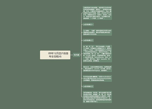         	09年12月四六级备考全攻略(4)