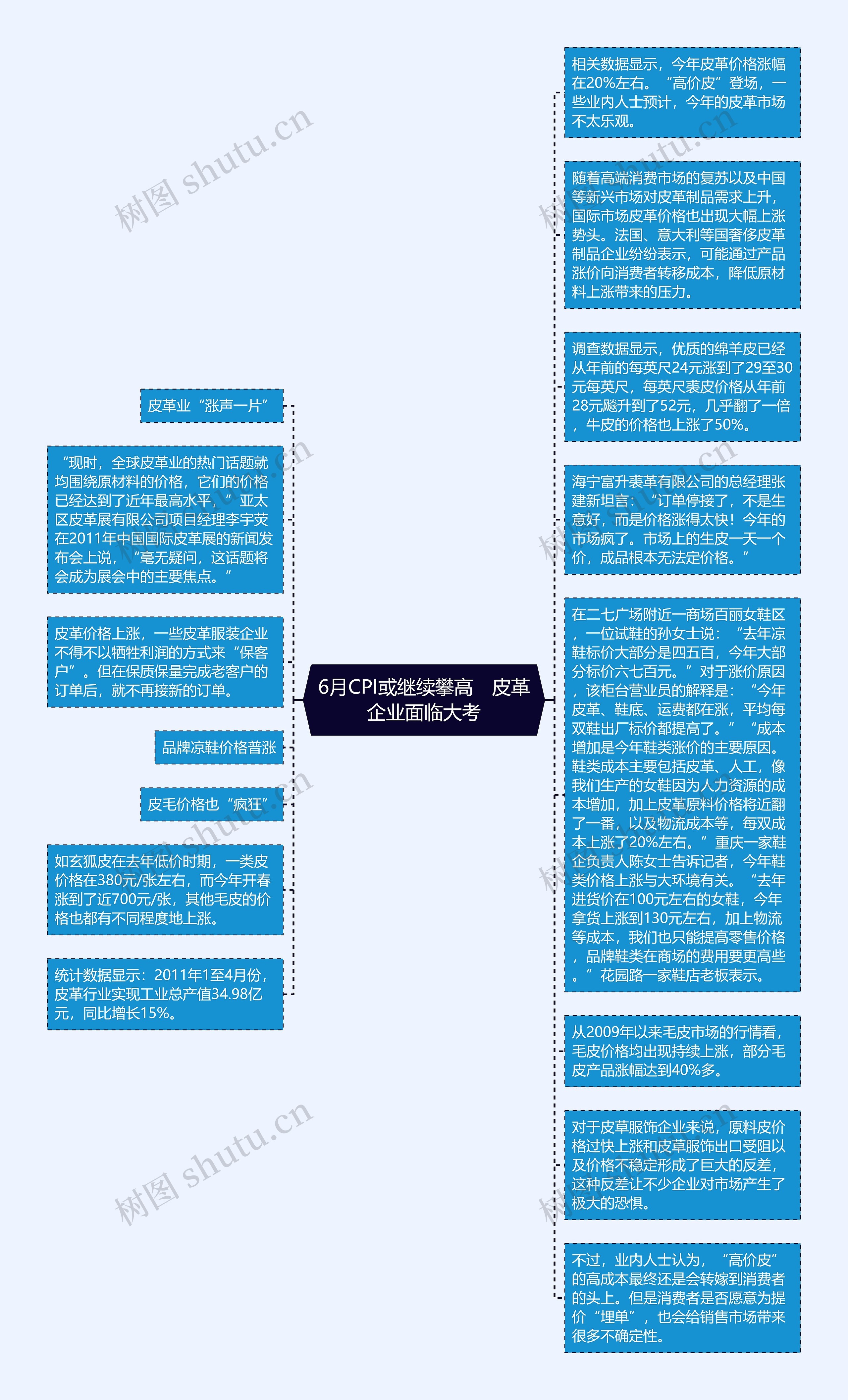 6月CPI或继续攀高　皮革企业面临大考思维导图