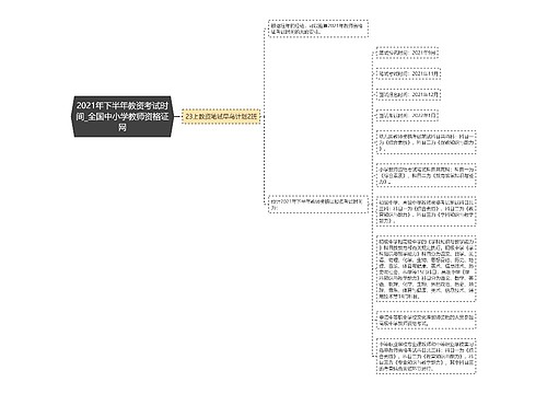 2021年下半年教资考试时间_全国中小学教师资格证网