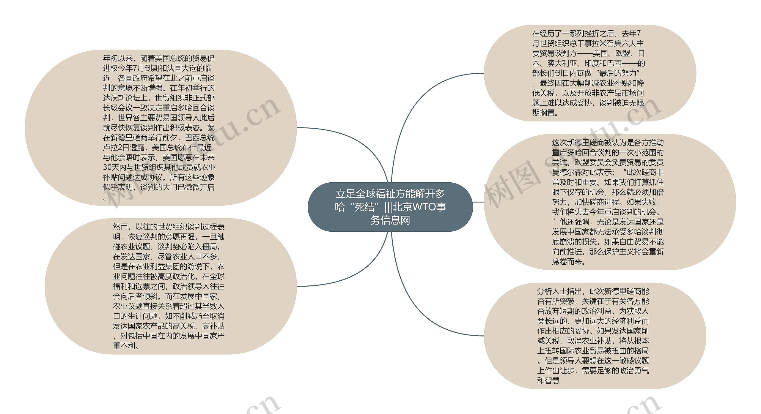 立足全球福祉方能解开多哈“死结”|||北京WTO事务信息网思维导图