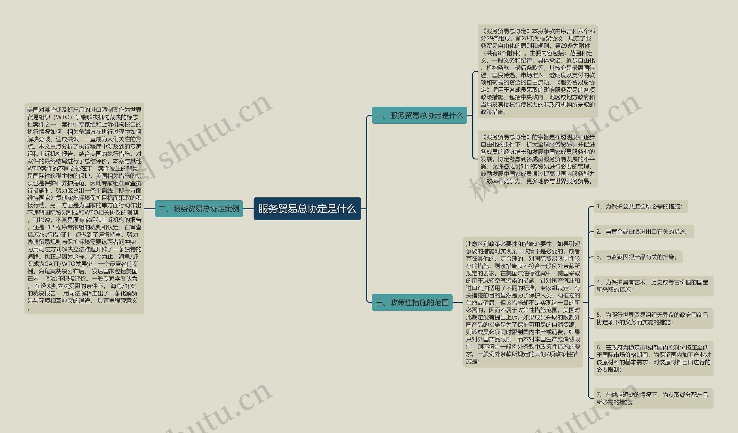 服务贸易总协定是什么思维导图