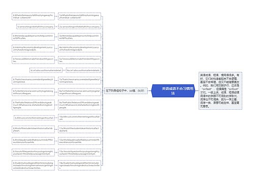         	英语成语不合习惯用法