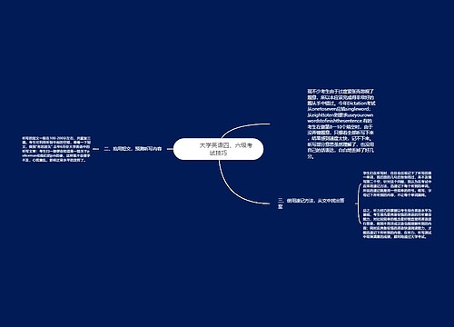         	大学英语四、六级考试技巧