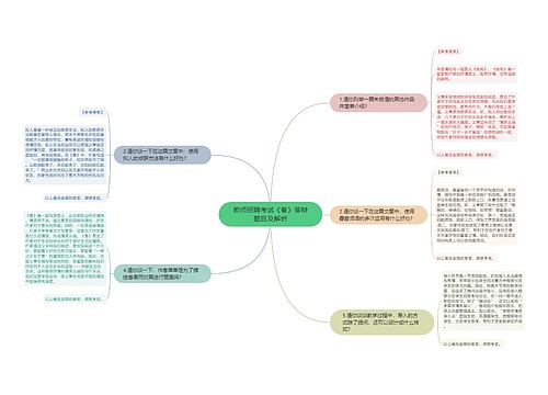 教师招聘考试《春》答辩题目及解析