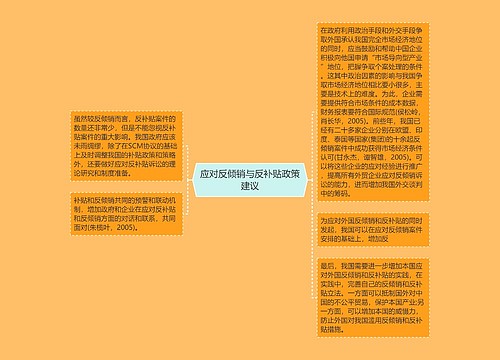 应对反倾销与反补贴政策建议