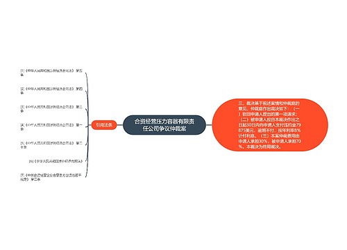 合资经营压力容器有限责任公司争议仲裁案