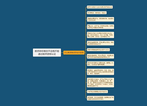 教师体检哪些不合格不能通过教师资格认证
