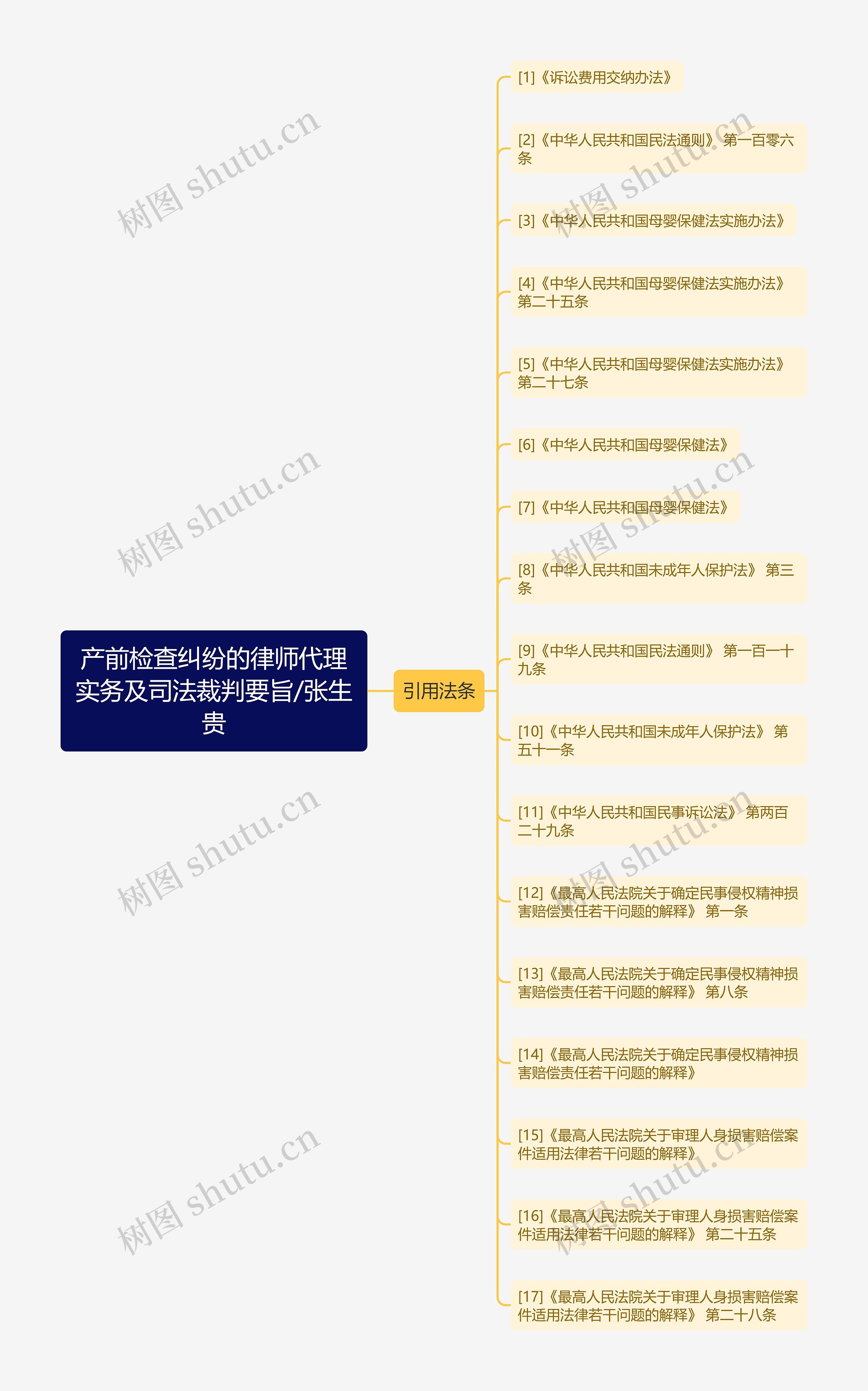 产前检查纠纷的律师代理实务及司法裁判要旨/张生贵思维导图