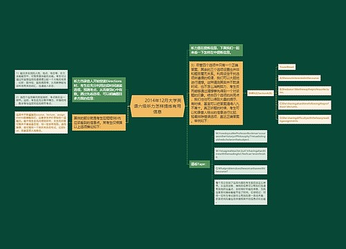         	2014年12月大学英语六级听力怎样提炼有用信息