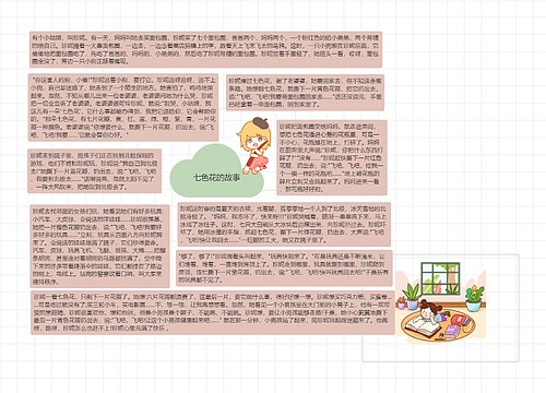 七色花的故事思维导图