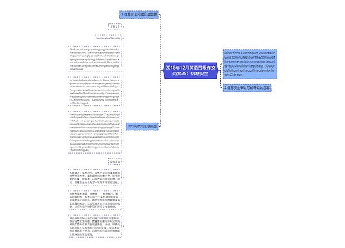 2018年12月英语四级作文范文35：信息安全