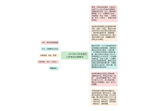         	2013年12月英语四六级考试注意事项