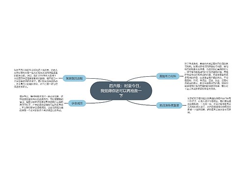         	四六级：时至今日，我觉得你还可以再抢救一下