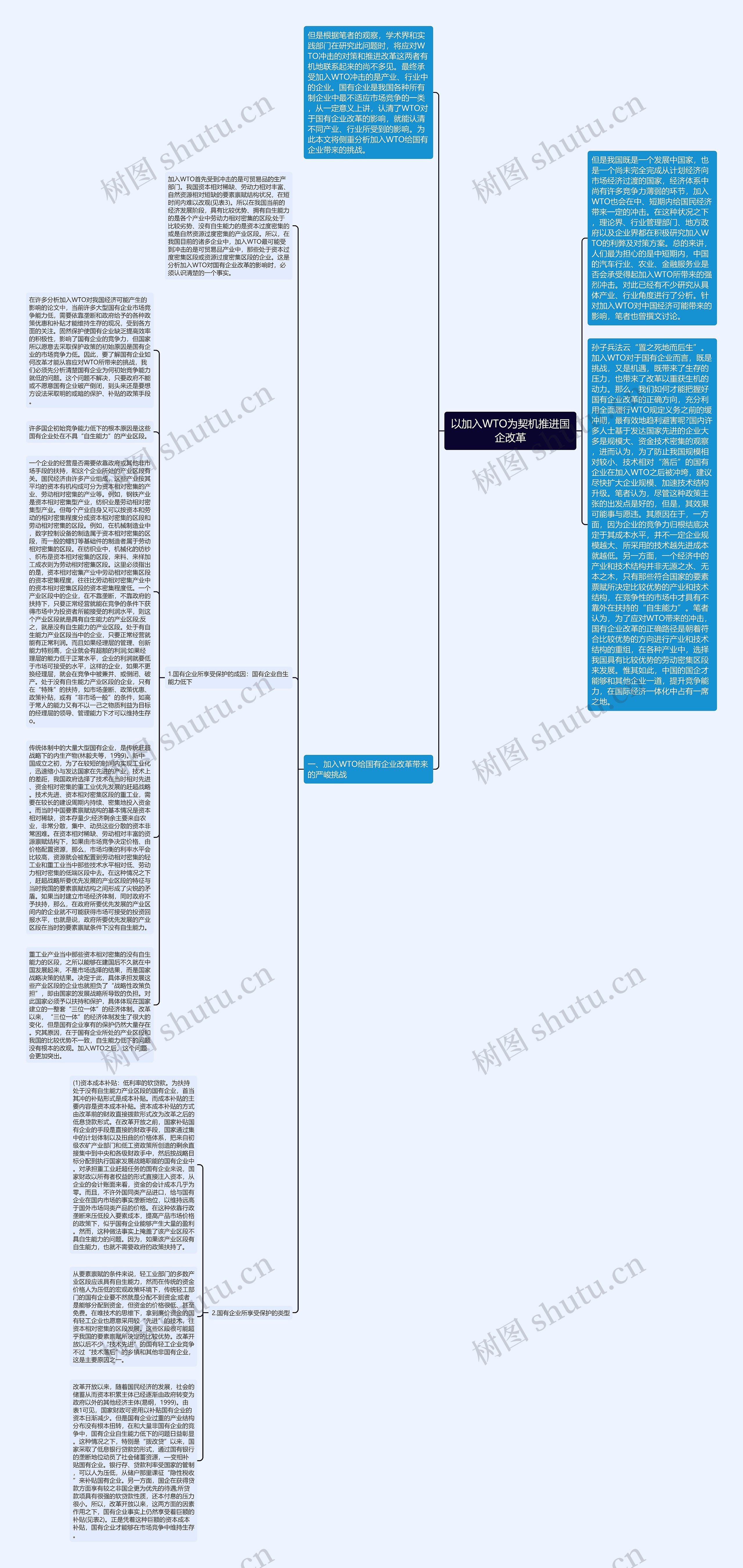 以加入WTO为契机推进国企改革思维导图