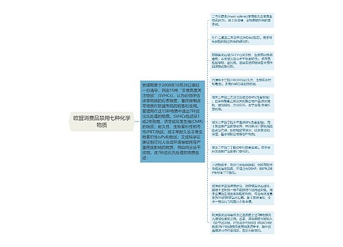 欧盟消费品禁用七种化学物质