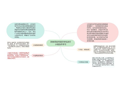 新教师如何组织学生进行小组合作学习