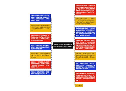 法国外贸部长:多哈回合不太可能在3个月内达成协议