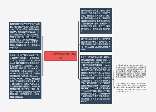         	我的英语六级过级经验