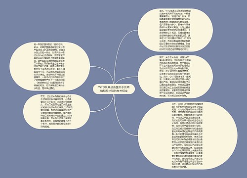 WTO及其成员国关于反倾销和反补贴的有关规定