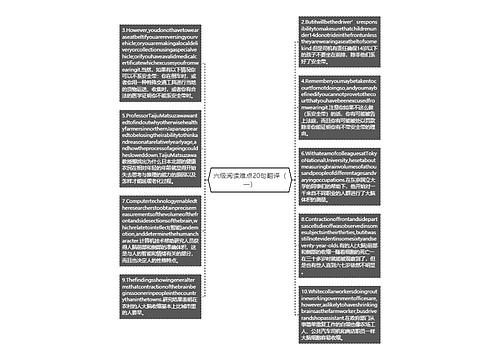 六级阅读难点20句翻译（一）