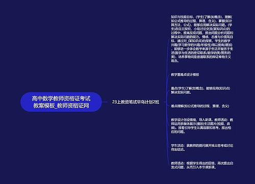 高中数学教师资格证考试教案模板_教师资格证网 高中数学教师资格证考试教案模板_教师资格证网
