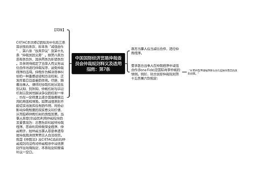 中国国际经济贸易仲裁委员会仲裁规则释义及适用指南：第7条