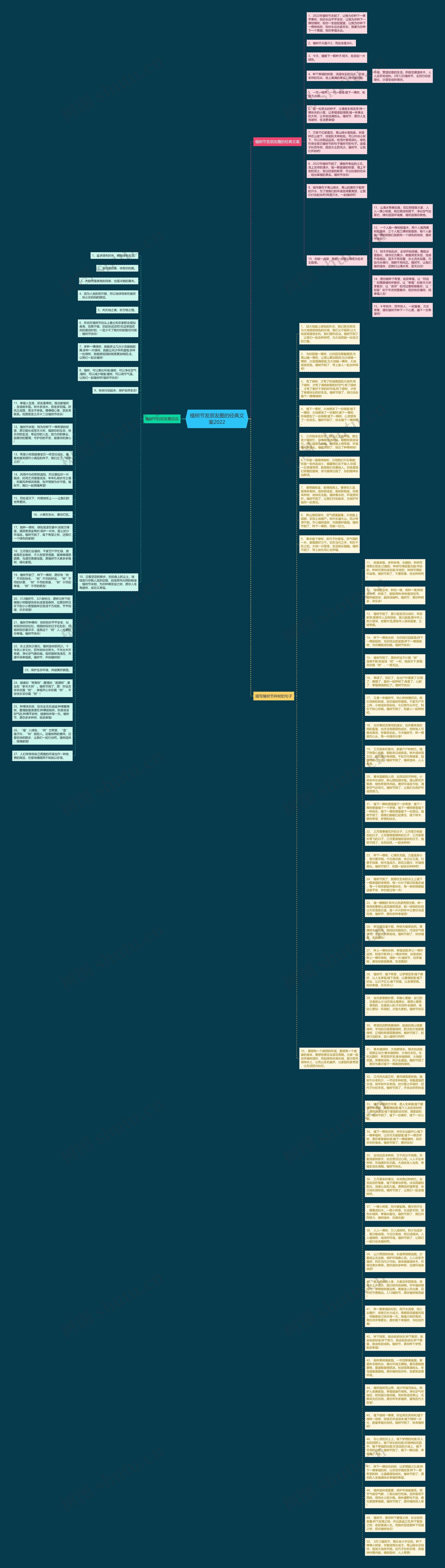 植树节发朋友圈的经典文案2022思维导图