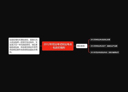 2012年司法考试刑法考点：包容犯情形