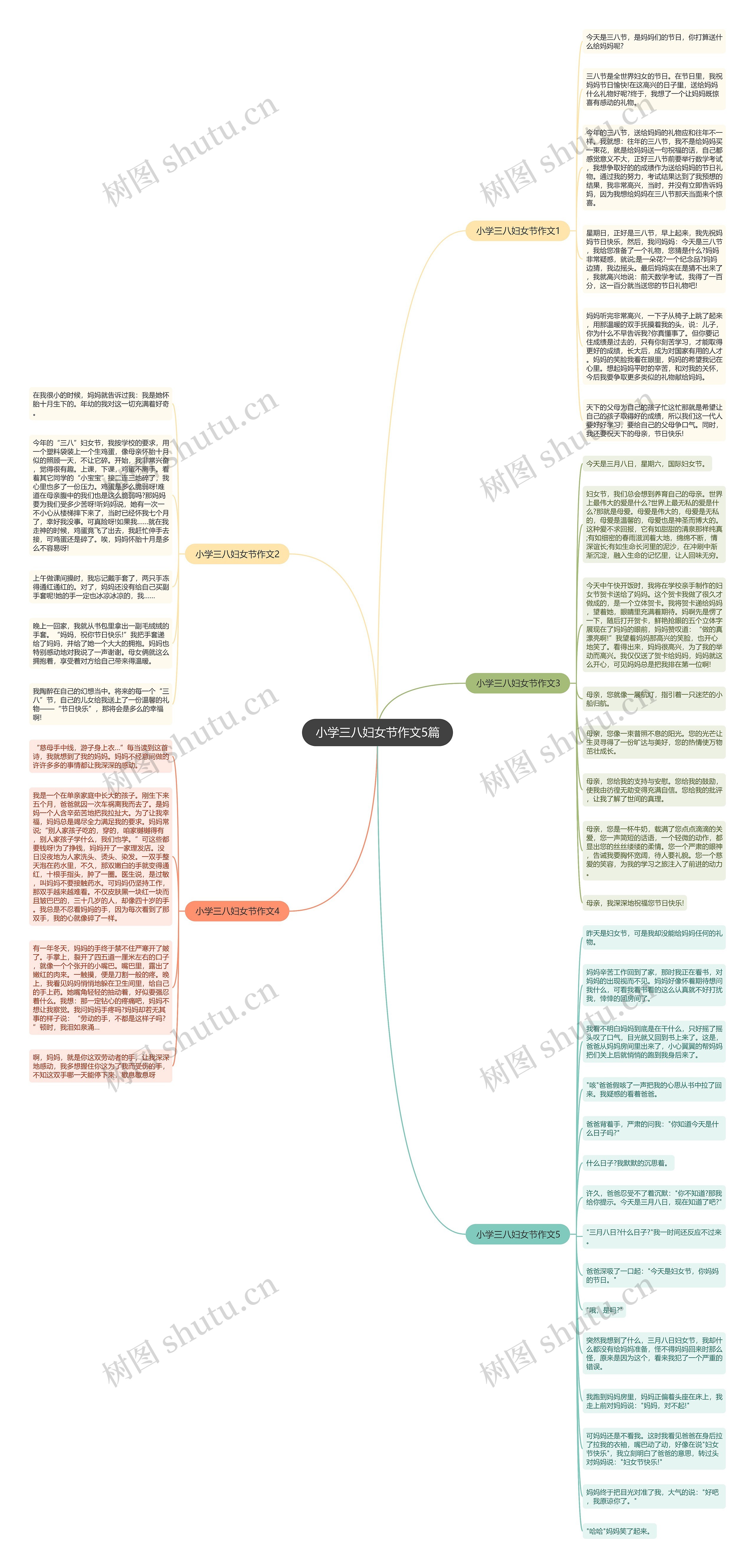 小学三八妇女节作文5篇思维导图
