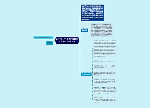 2017年12月英语四级翻译练习题库之儒家思想