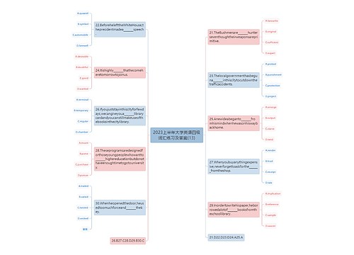 2023上半年大学英语四级词汇练习及答案(13)