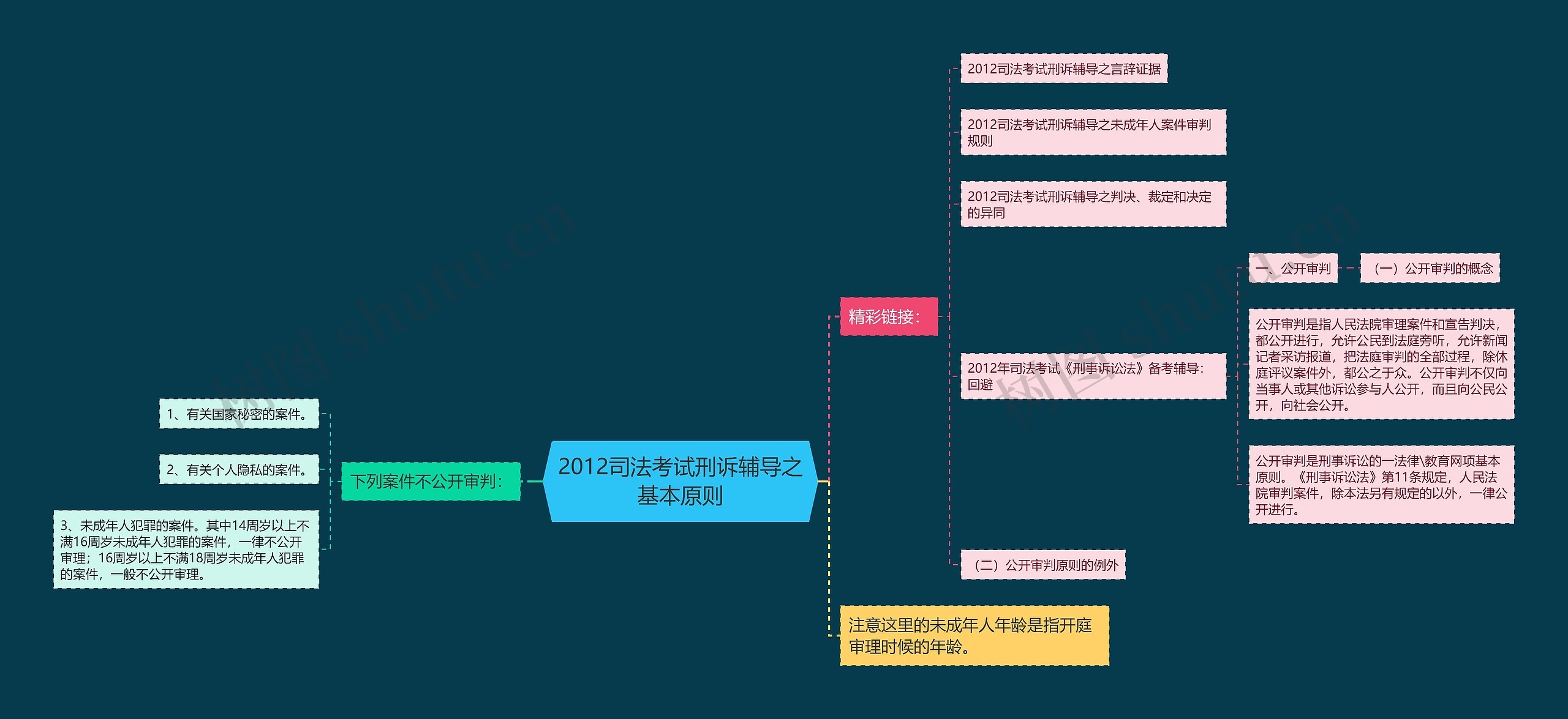 2012司法考试刑诉辅导之基本原则思维导图