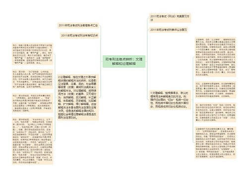 司考刑法难点辨析：文理解释和论理解释