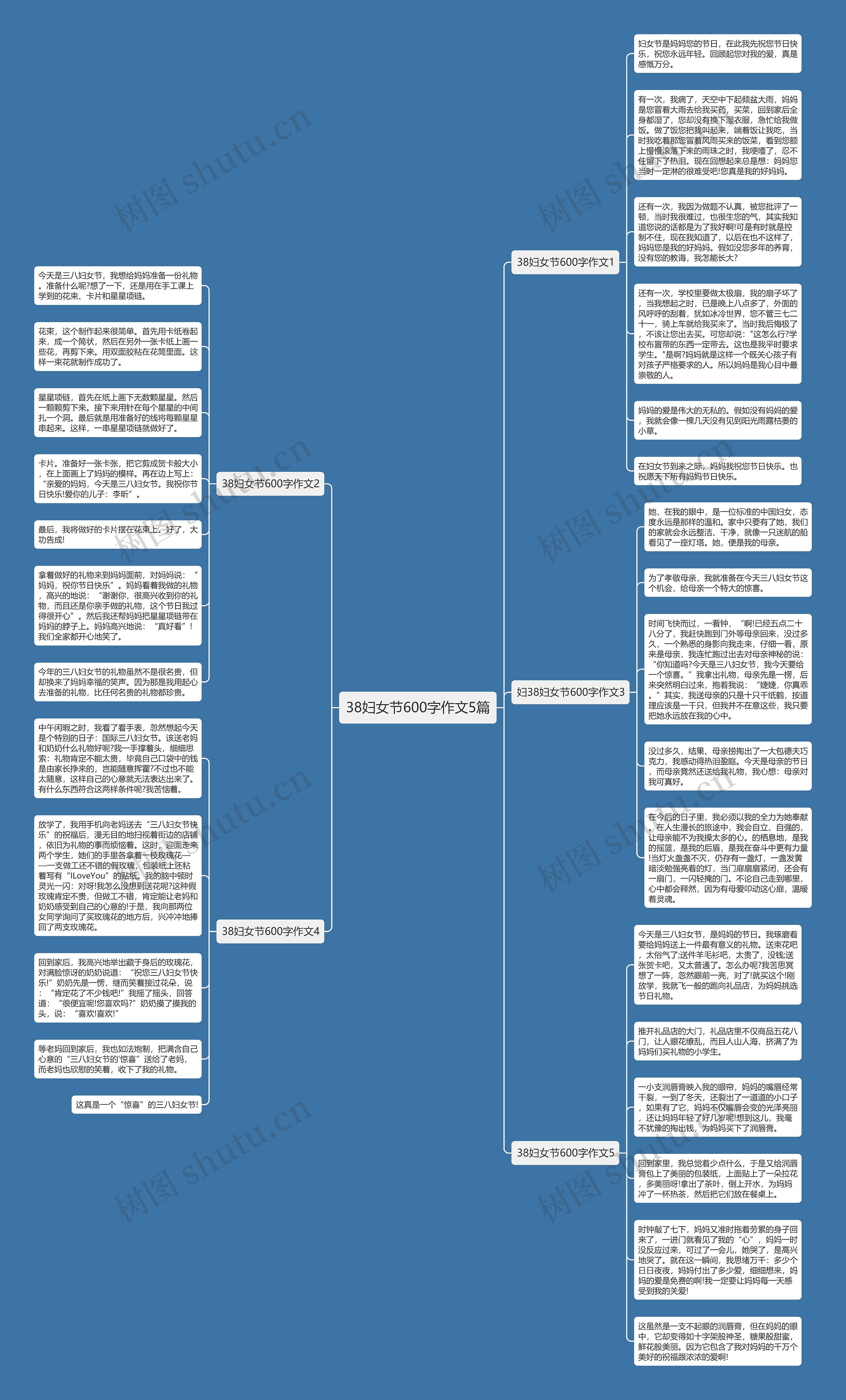 38妇女节600字作文5篇思维导图