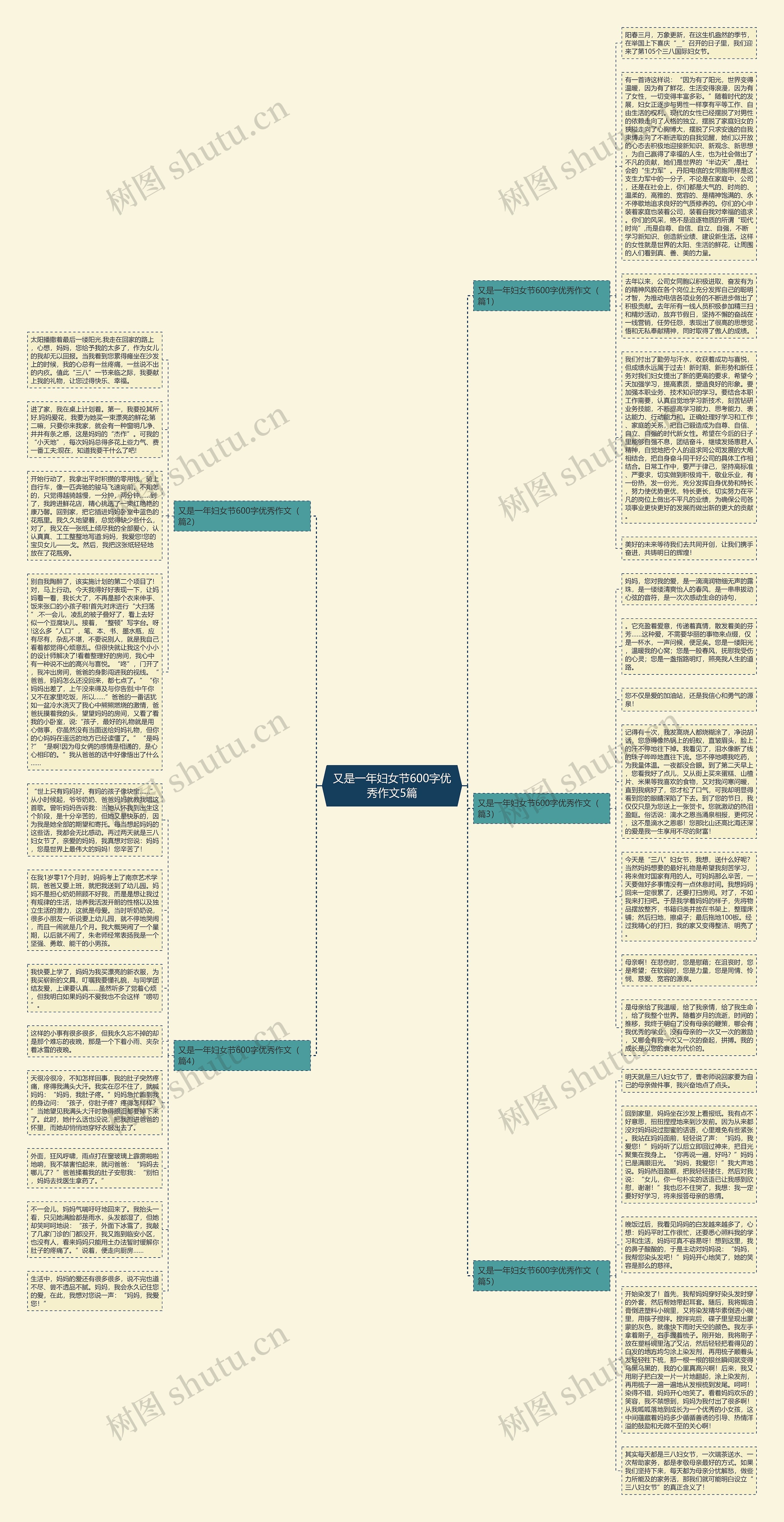 又是一年妇女节600字优秀作文5篇思维导图