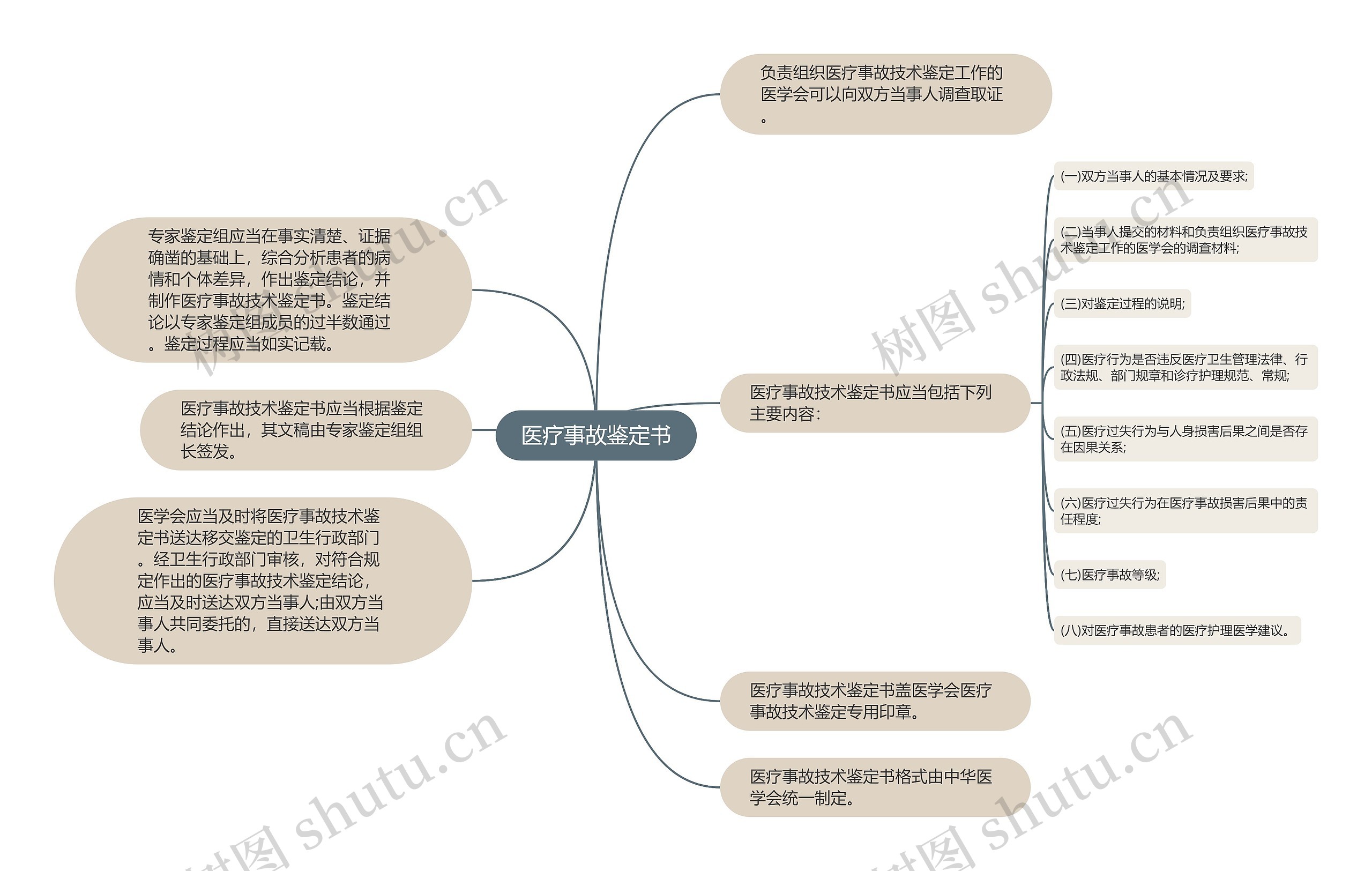 医疗事故鉴定书思维导图