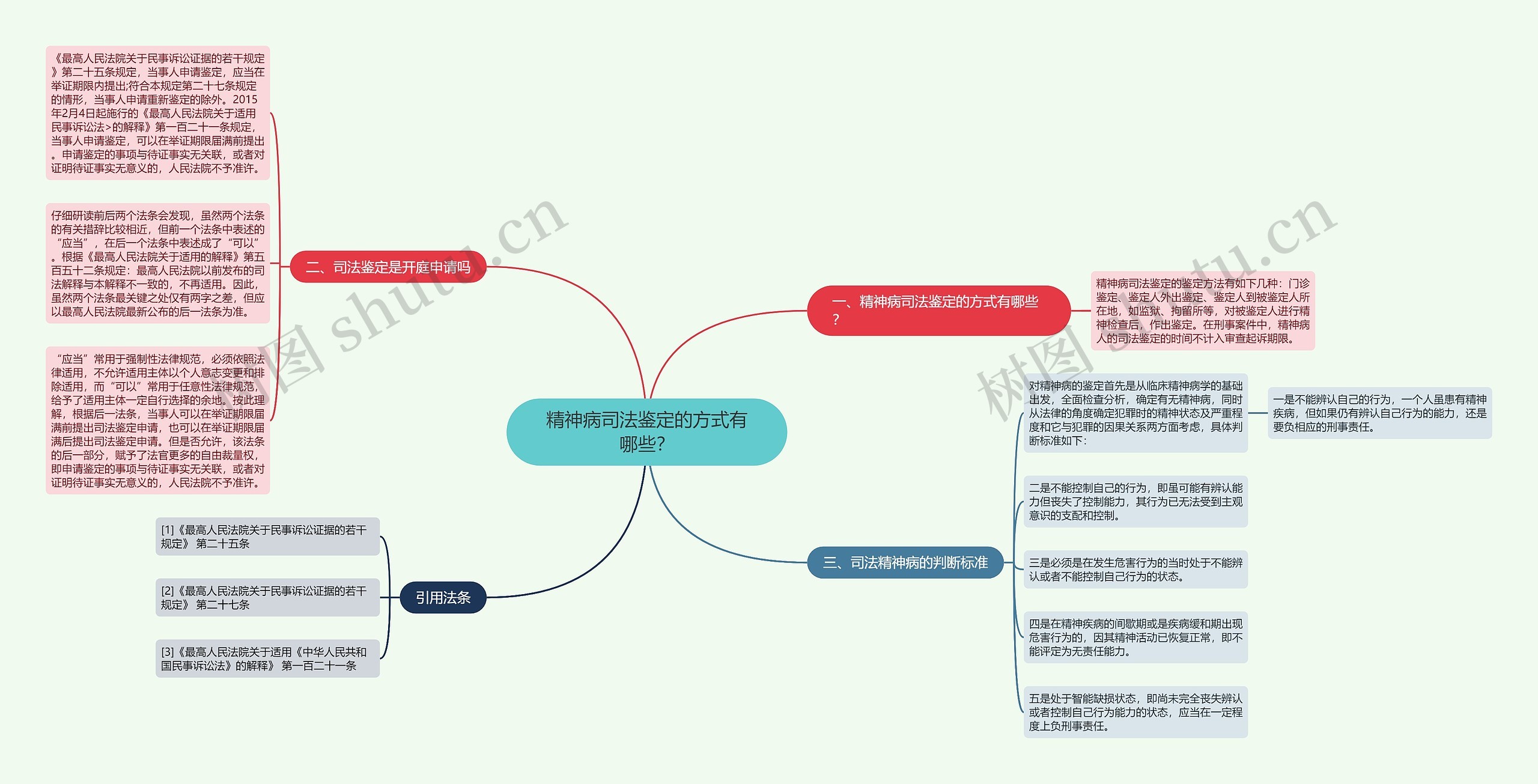 精神病司法鉴定的方式有哪些？思维导图